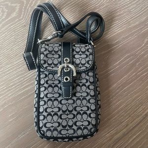 Coach signature mini phone or camera purse